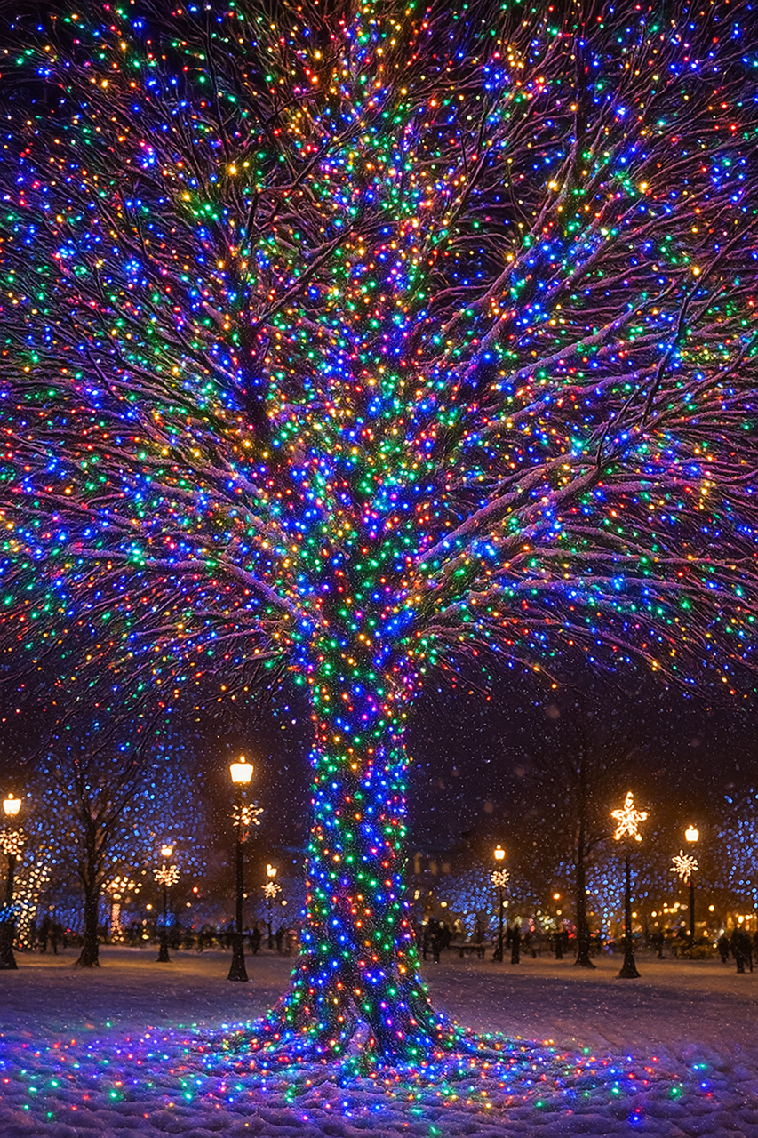 Гірлянда Різдвяна фея вулична 100 м 1000 LED білий провід Мультиколір CF1000L100MWML