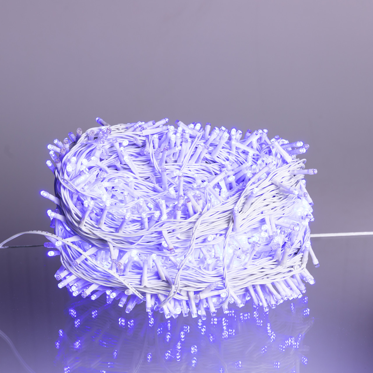 Гірлянда Різдвяна фея вулична 100 м 1000 LED білий провід Синій CF1000L100MWBL