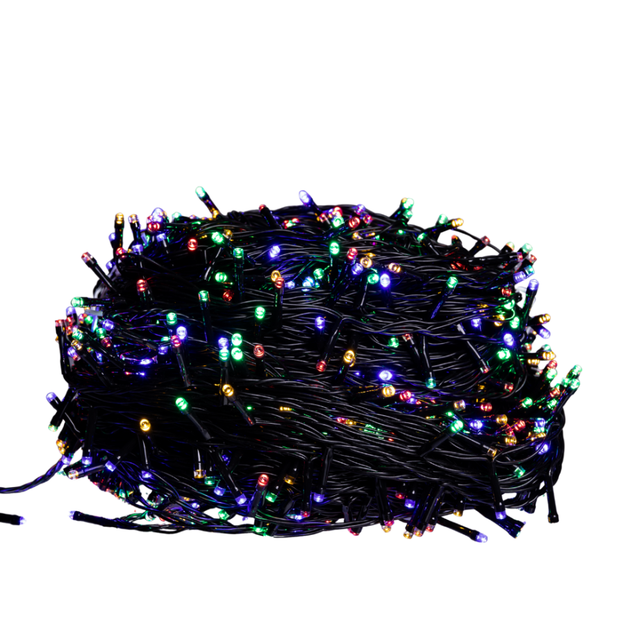 Гірлянда Різдвяна фея вулична 100 (м) 1000 LED чорний провід Мультиколір CF1000L100MBML