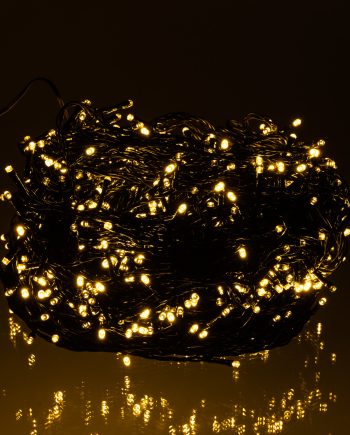 Гірлянда Різдвяна фея вулична 100 (м) 1000 LED чорний провід Жовтий CF1000L100MBY