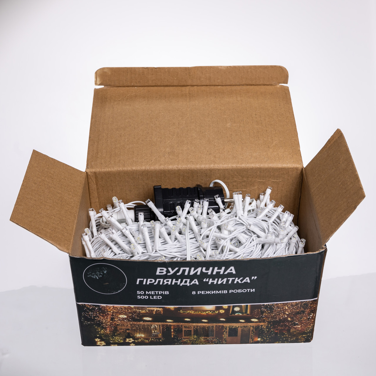 Гірлянда Різдвяна фея вулична 50 м 500 LED білий провід Білий CF500L50MWW