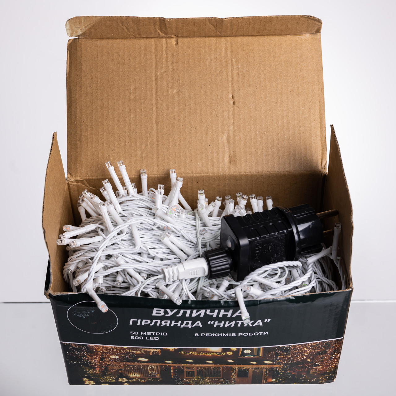 Гірлянда Різдвяна фея вулична 50 м 500 LED білий провід Мультиколір CF500L50MWML