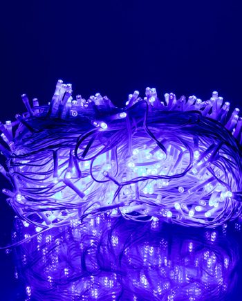 Гірлянда Різдвяна фея вулична 50 м 500 LED білий провід Синій CF500L50MWBL