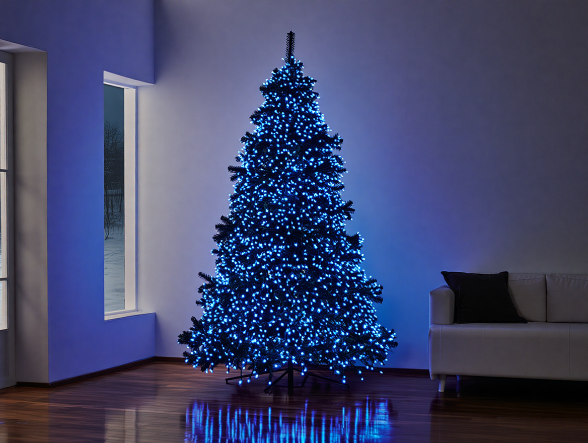 Гірлянда Різдвяна фея вулична 50 (м) 500 LED чорний провід Синій CF500L50MBBL