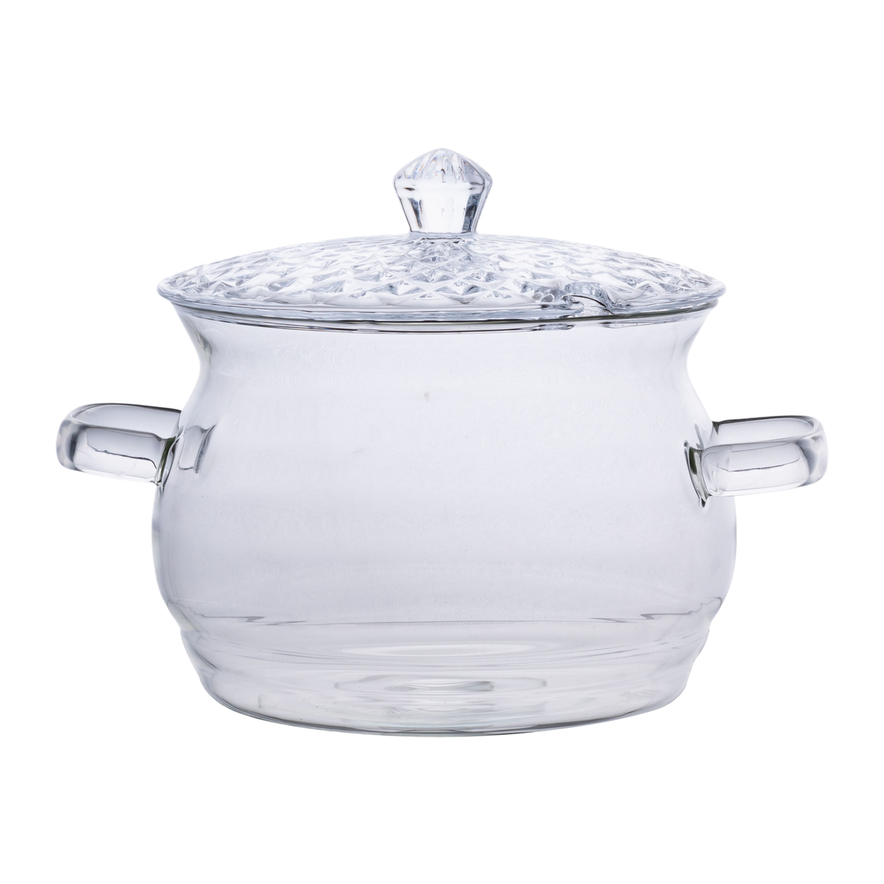 Каструля скляна з кришкою 2 літри з боросилікатного скла посуд супниця скляна з кришкою HP-34-6