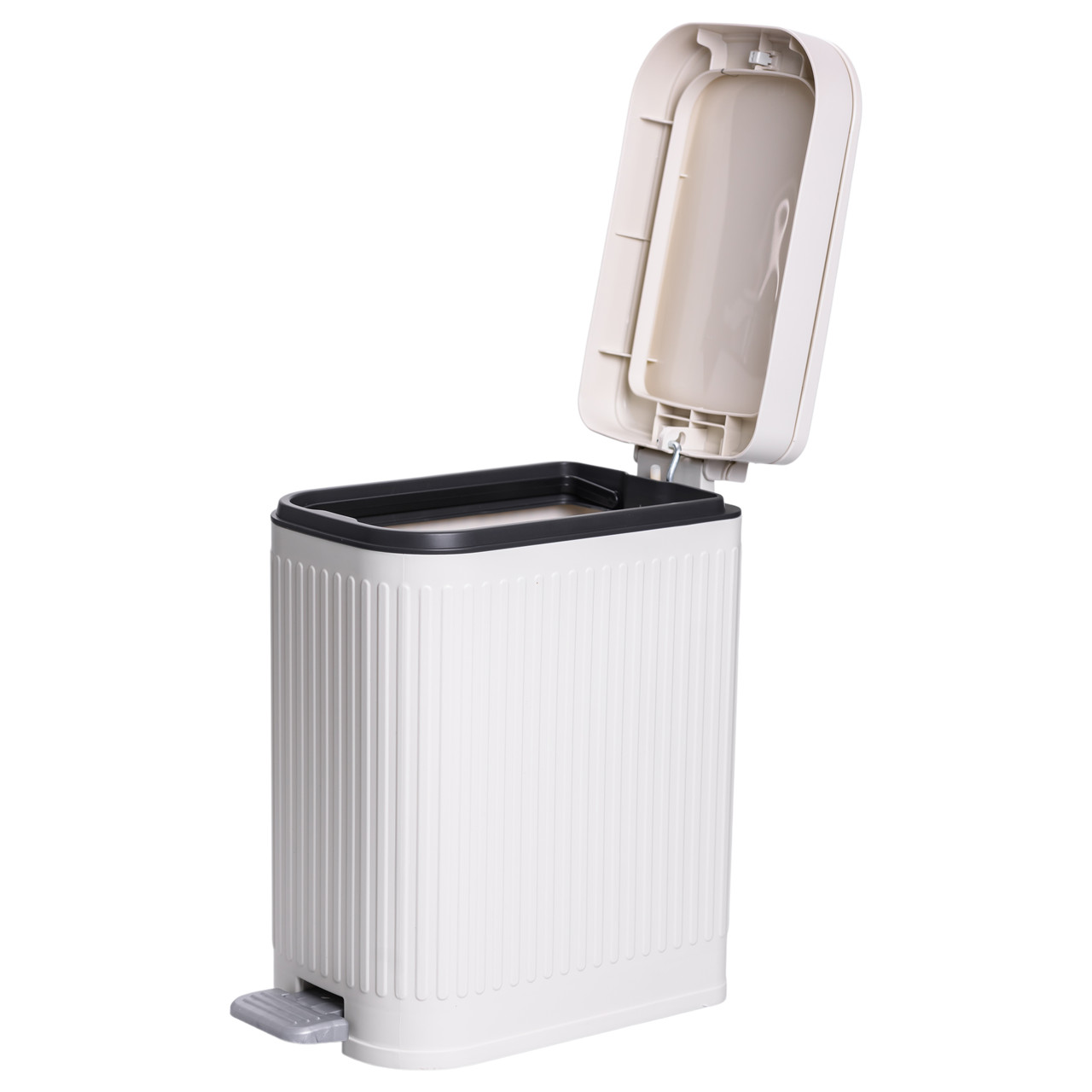 Відро для сміття з педаллю 5л відро для сміття з кришкою і педаллю Білий HP-45-12BE