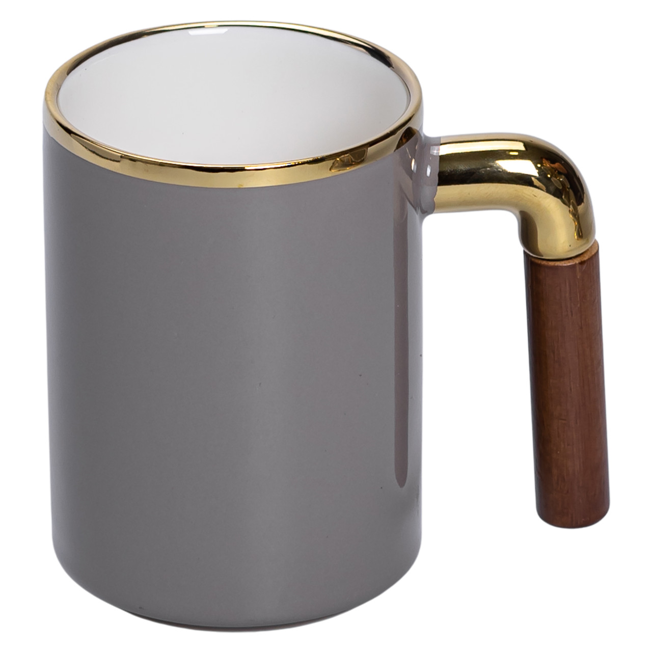 Набір чашок на металевій підставці 6 (шт) по 400 (мл) Сірий HP-26-12