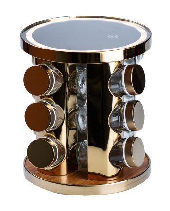 Набір для спецій 12 предметів на круглій підставці з LED-підсвічуванням HP15284