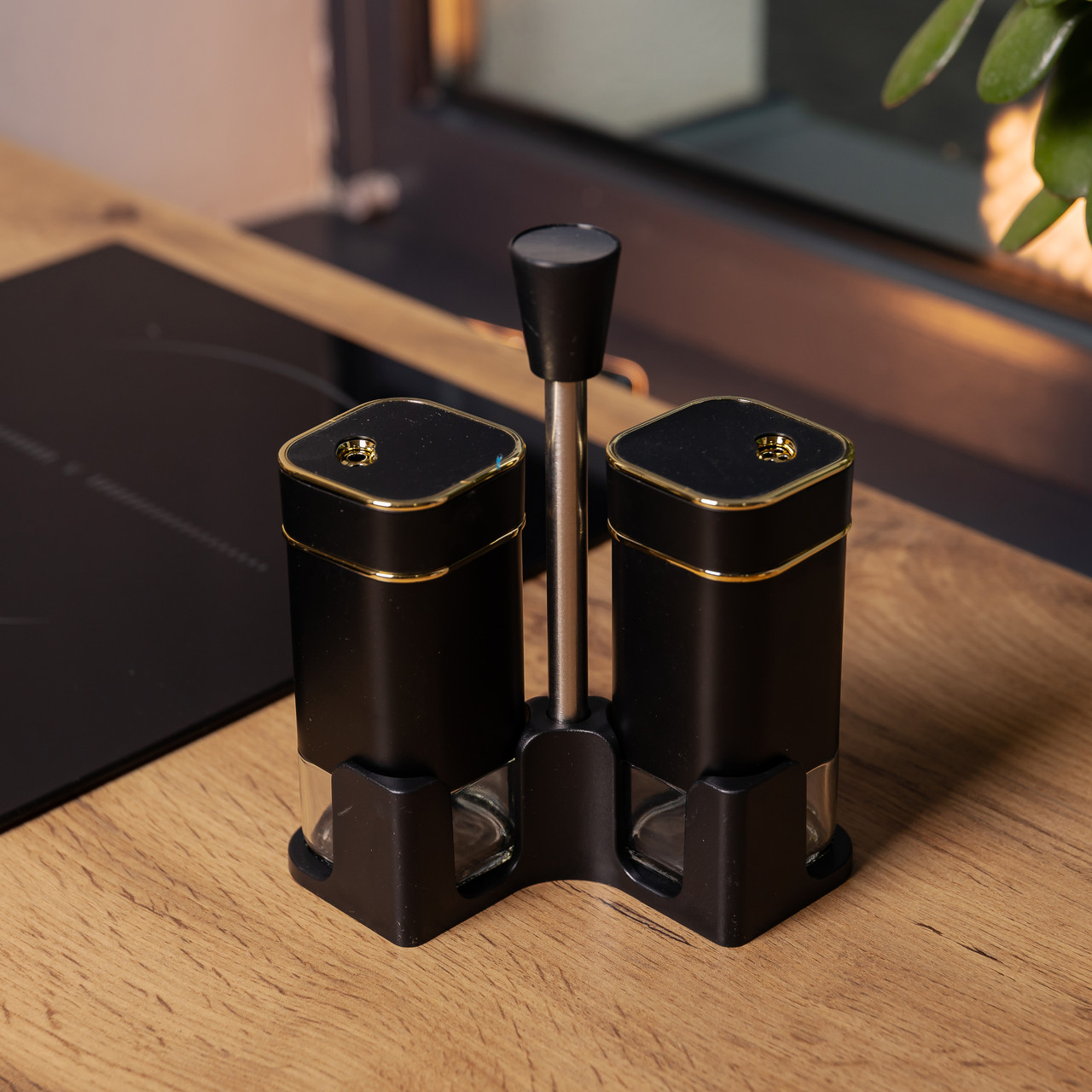 Набір для спецій на підставці 2 баночки для солі та перцю по 120 мл HP-1305