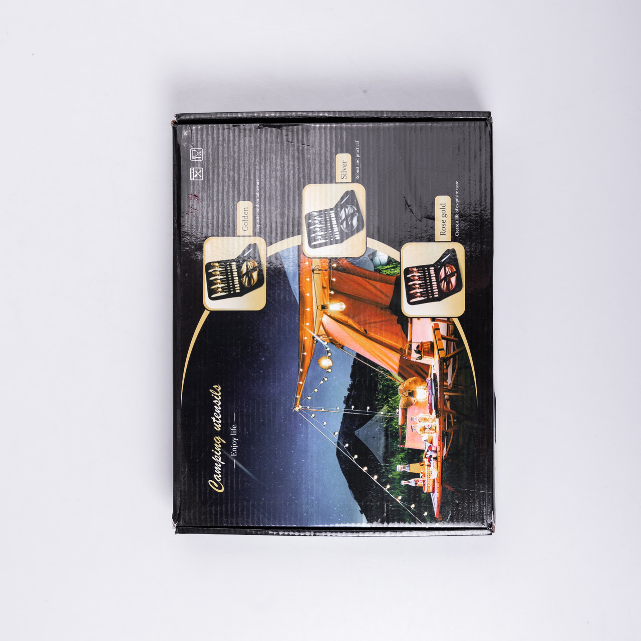 Набір посуду для пікніка на 4 особи 24 предмети Золотистий HP-21-2