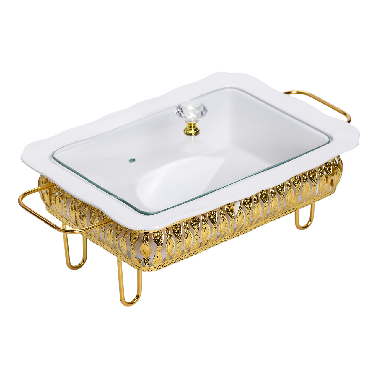 Настільна мармітниця порцелянова 36×21×15 (см) на підставці 1.5 (л) HP-26-6