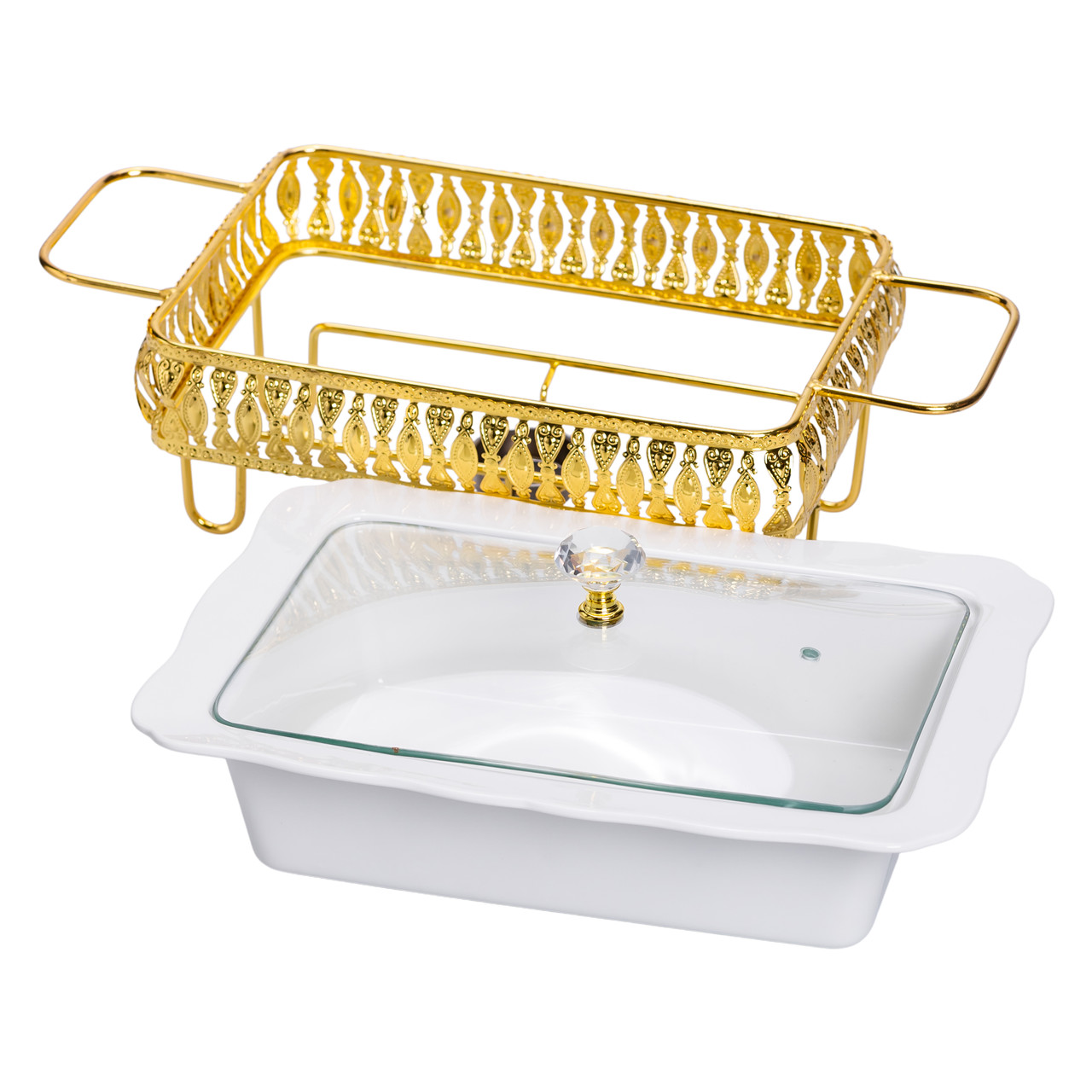 Настільна мармітниця порцелянова 36×21×15 (см) на підставці 1.5 (л) HP-26-6