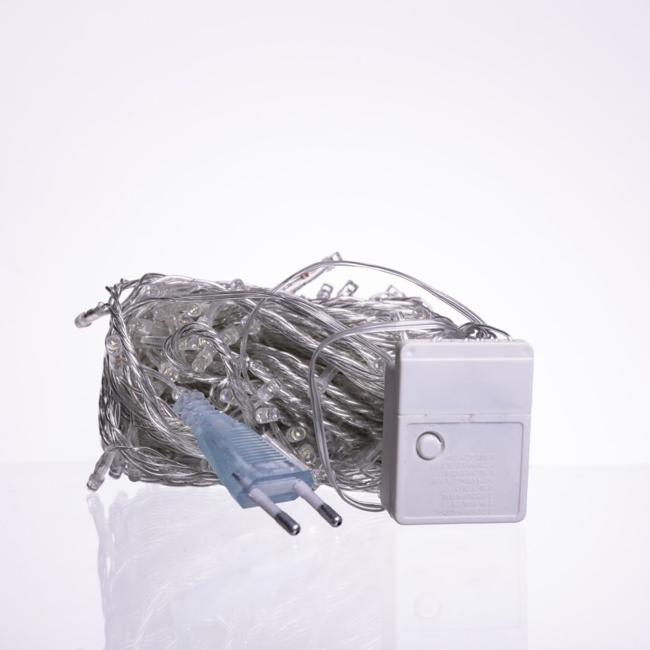Новорічна гірлянда кімнатна нитка 10 м 120 LED білий провід Білий W120LED10MWW