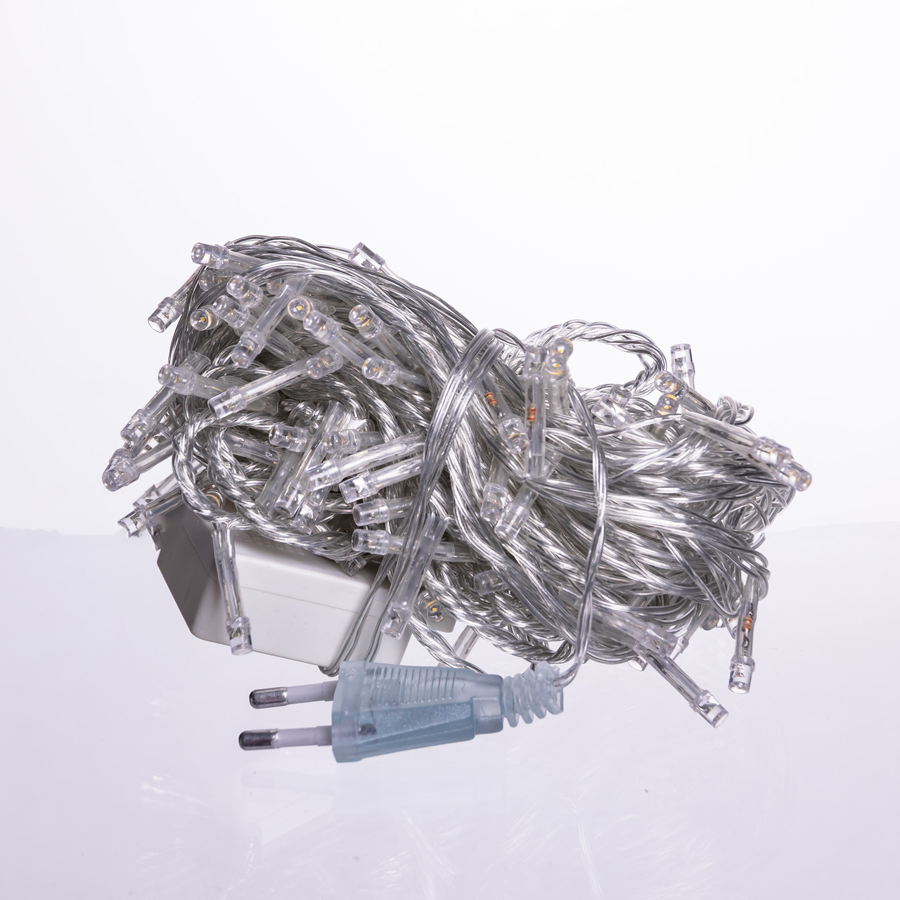 Новорічна гірлянда кімнатна нитка 10 м 120 LED кімнатна гірлянда білий провід Жовте світло W120LED10MWY