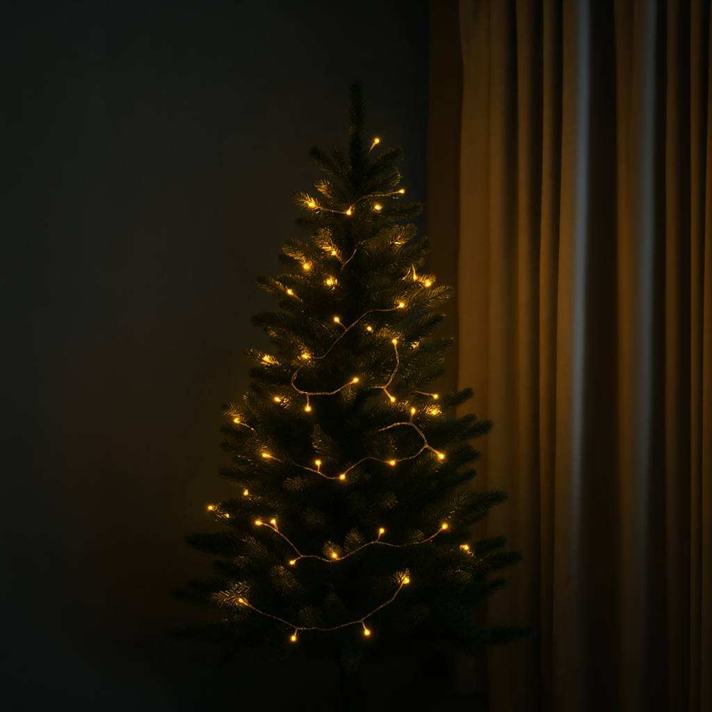 Новорічна гірлянда кімнатна нитка 10 м 120 LED чорний провід Жовтий W120LED10MBY