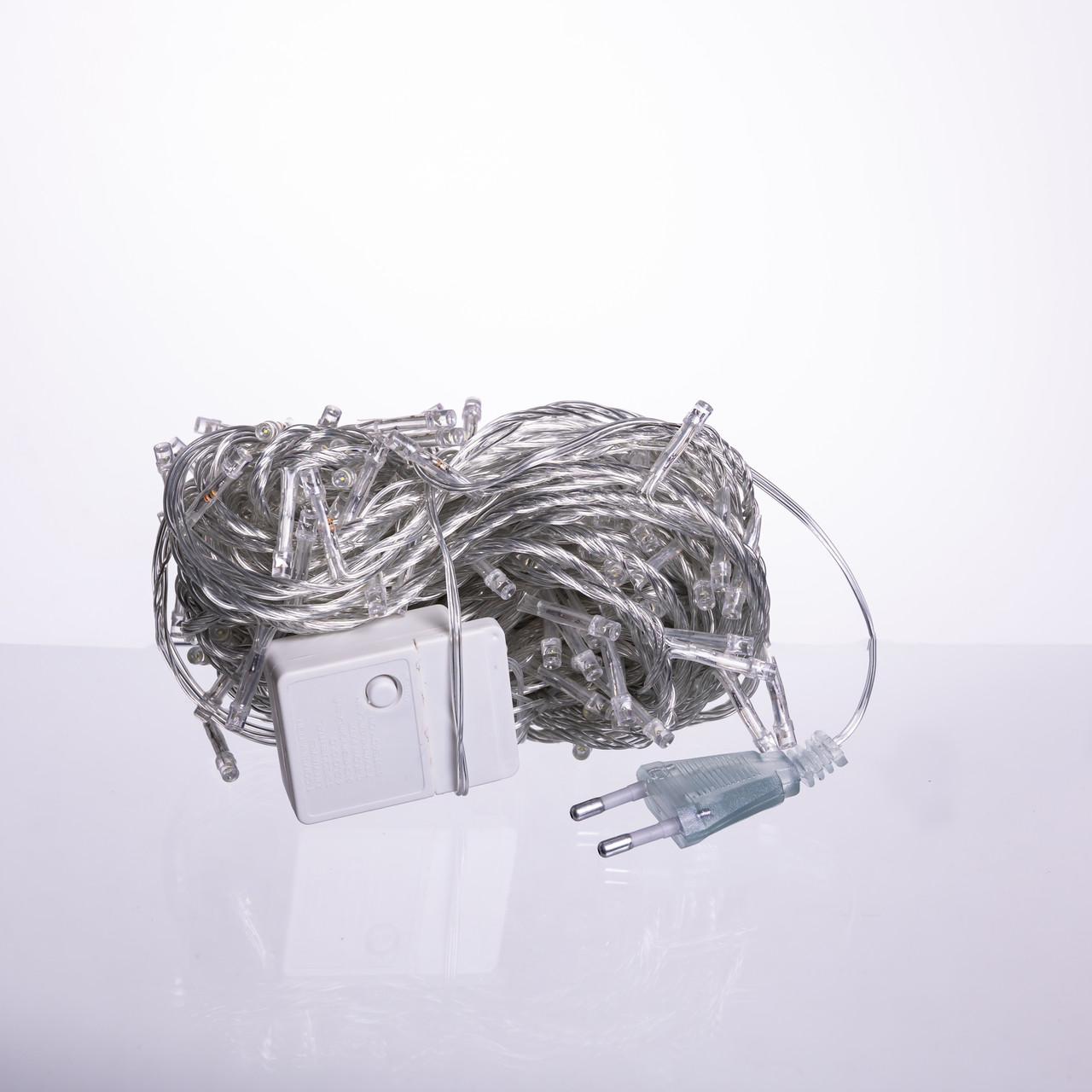 Новорічна гірлянда кімнатна нитка 14 м 160 LED кімнатна гірлянда білий провід Біле світло W160LED16MWW