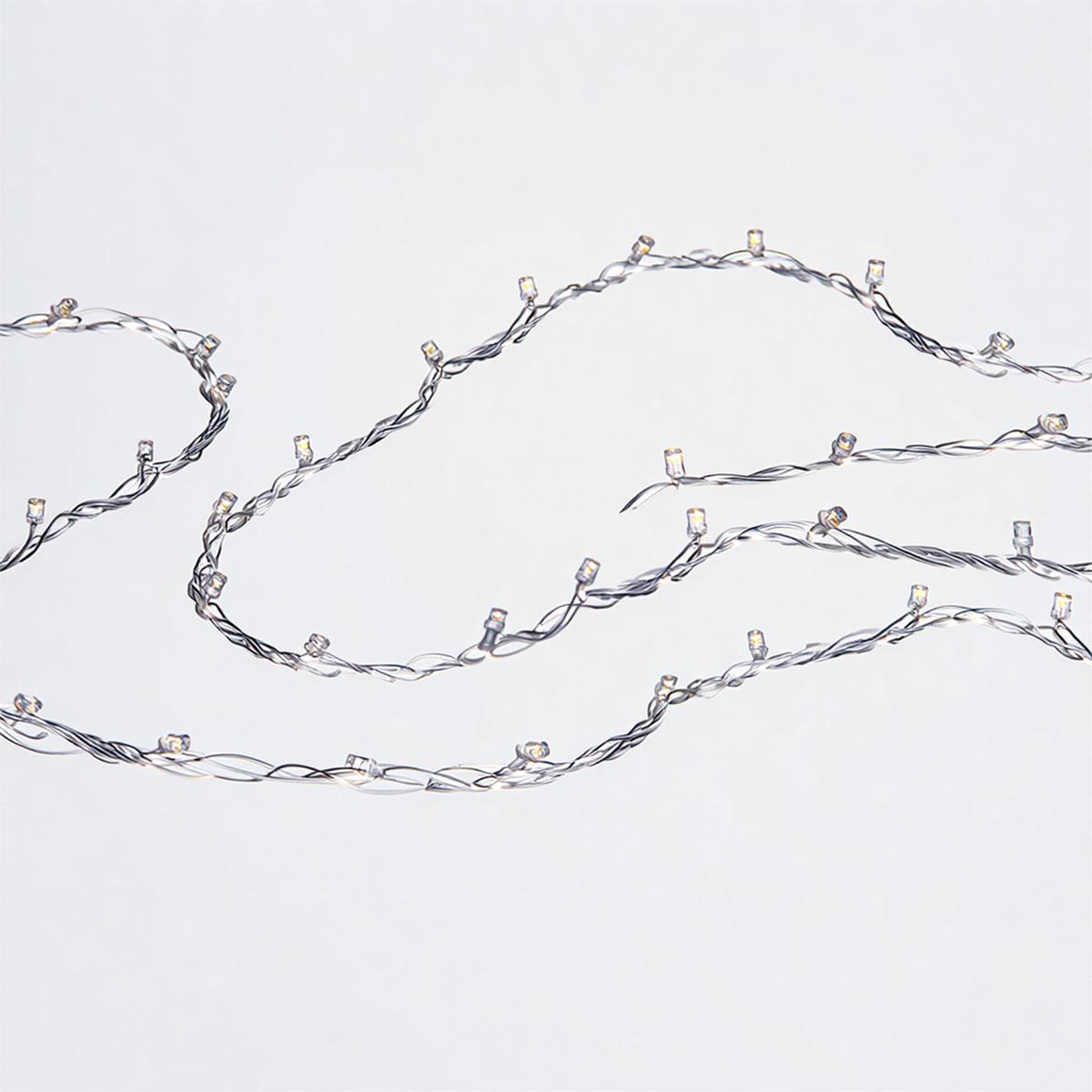 Новорічна гірлянда кімнатна нитка 14 м 160 LED кімнатна гірлянда білий провід Жовте світло W160LED16MWY