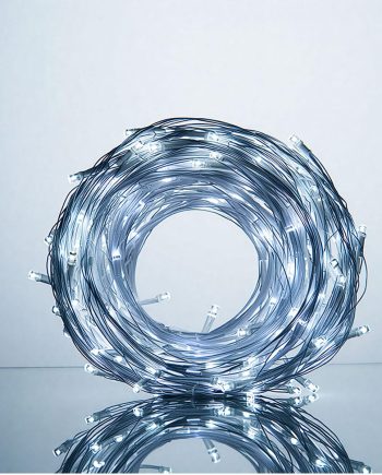 Новорічна гірлянда кімнатна нитка 22 м 220 LED кімнатна гірлянда білий провід Біле світло W220LED22MWW