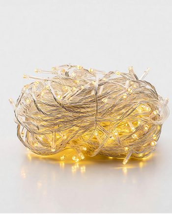 Новорічна гірлянда кімнатна нитка 22 м 220 LED білий провід Жовтий W220LED22MWY