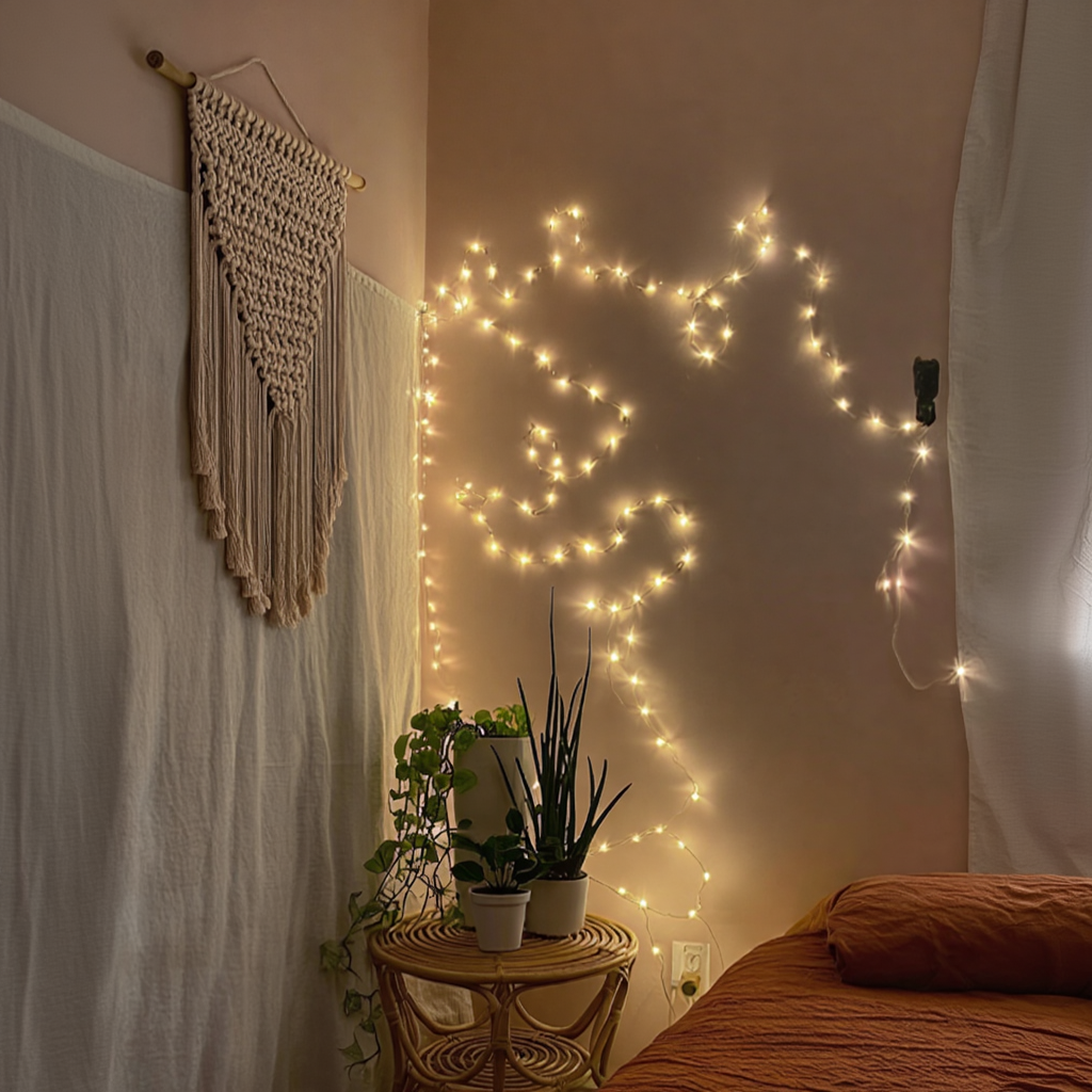 Новорічна гірлянда кімнатна нитка 22 м 220 LED білий провід Жовтий W220LED22MWY