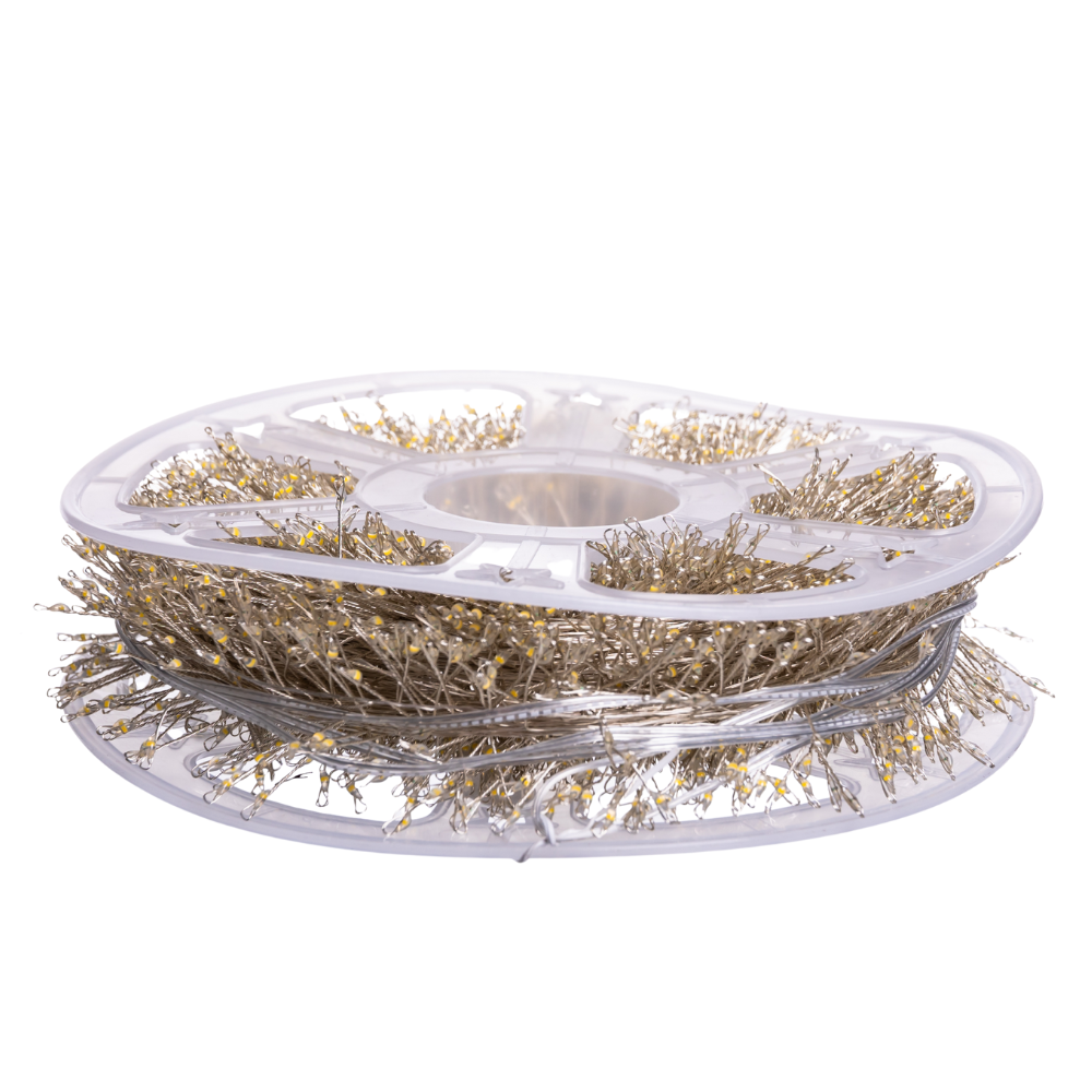 Новорічна гірлянда Хвойна лапа 100 м 3000 LED білий провід Жовте сяйво D3000L100MWY