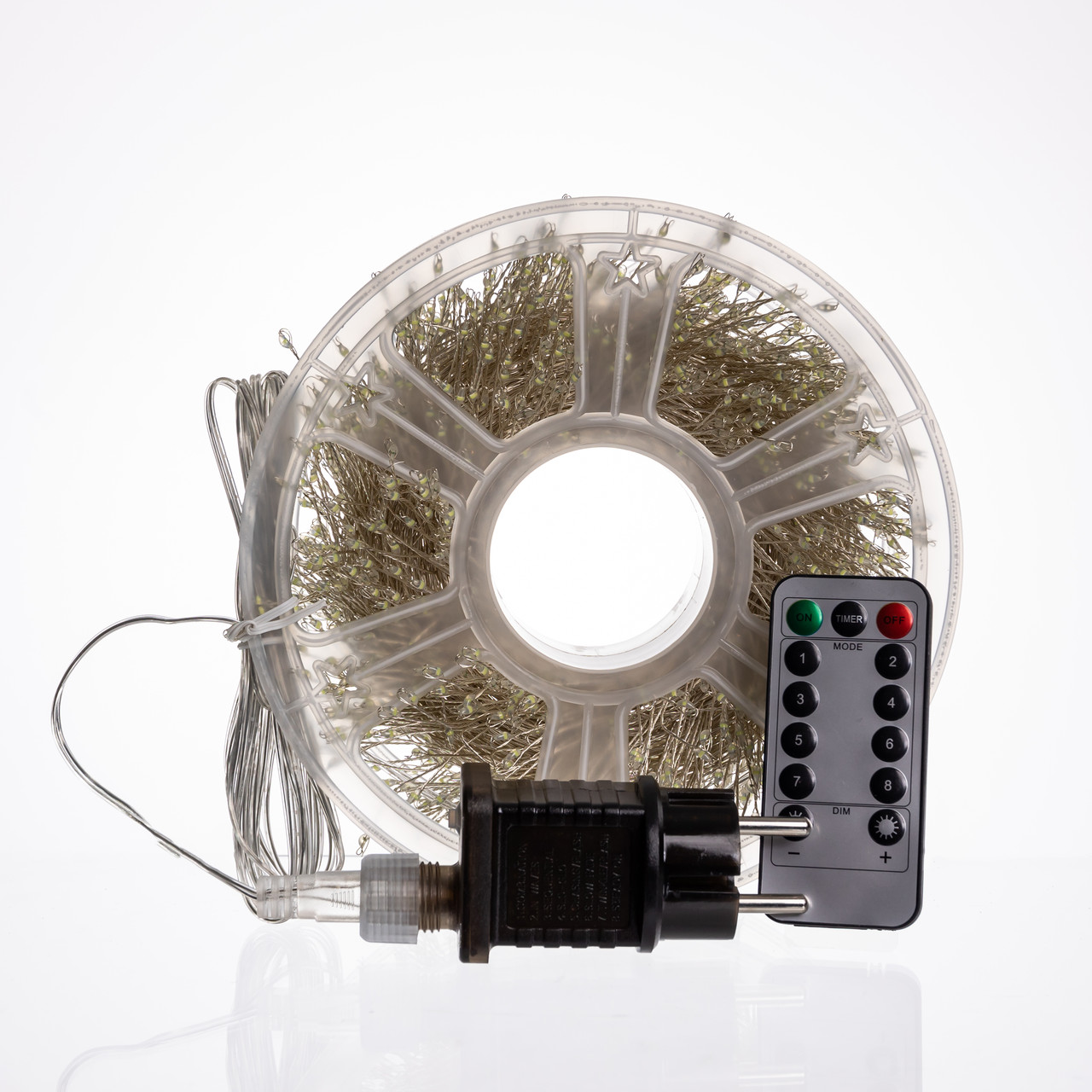 Новорічна гірлянда кімнатна роса Хвойна лапа 50 м 1500 LED білий провід Біле сяйво D1500L50MWW