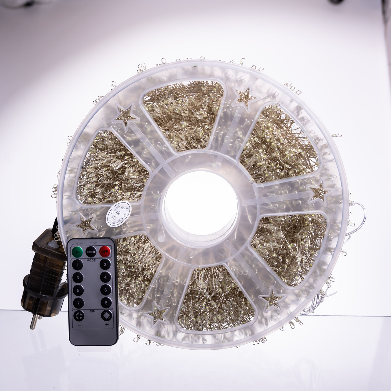 Новорічна гірлянда кімнатна роса Хвойна лапа 50 м 1500 LED зелений провід Біле сяйво D1500L50MGW