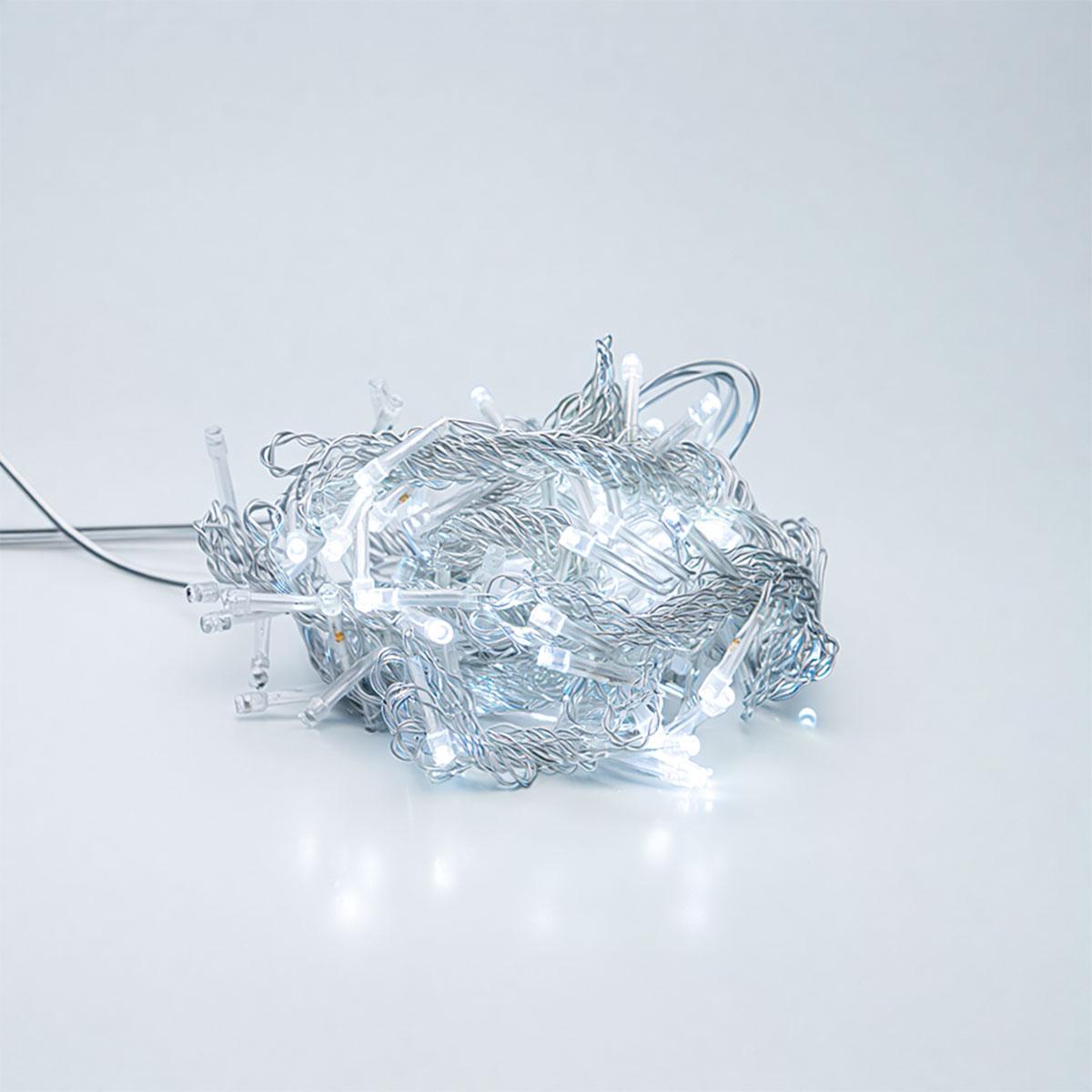 Новорічна гірлянда штора 2х2 м 80 LED кімнатна білий провід Білий ZWM2280LEDW