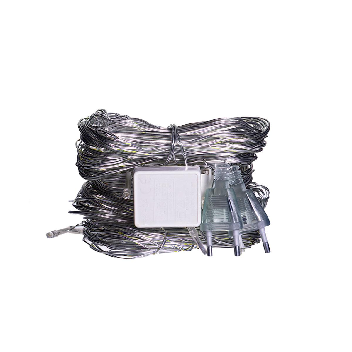 Новорічна гірлянда штора 2х2 м 80 LED кімнатна білий провід Білий ZWM2280LEDW