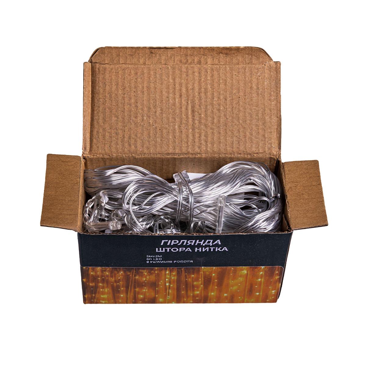 Новорічна гірлянда штора 2х2 м 80 LED кімнатна білий провід Білий ZWM2280LEDW