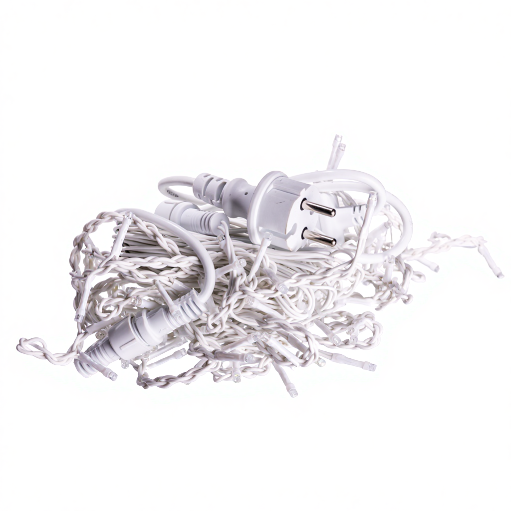 Новорічна гірлянда вулична Бахрома 6 м 105 LED білий провід Мультиколор 6MWMLNEW