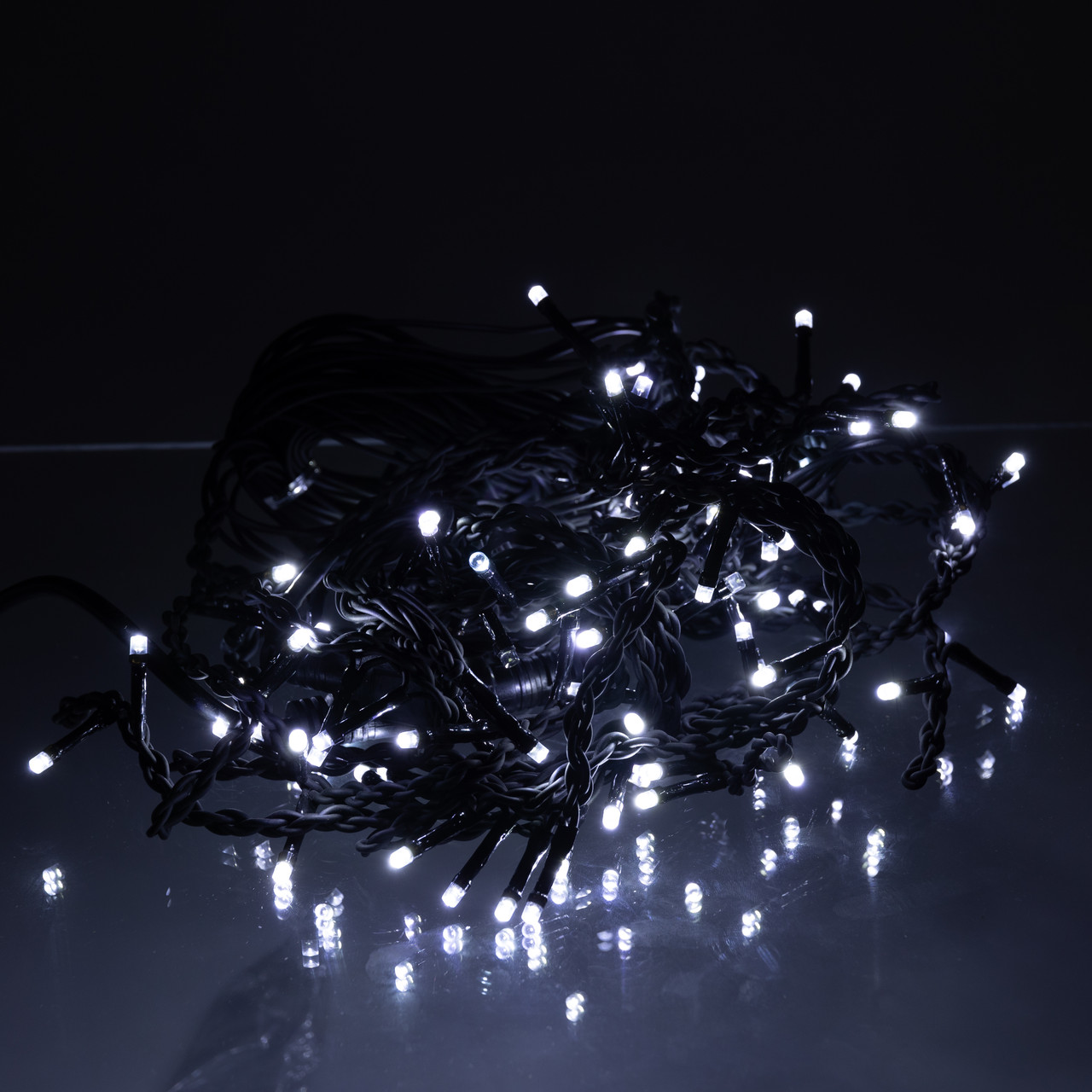 Новорічна гірлянда вулична Бахрома 6 м 105 LED чорний провід Білий 6МBW