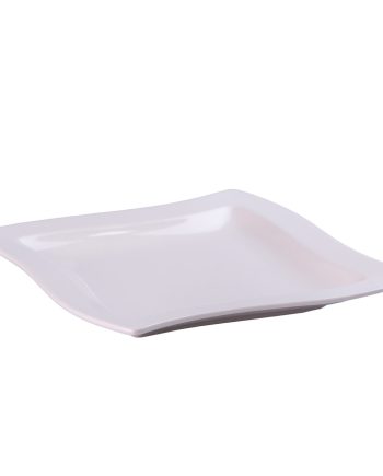 Тарілка плоска квадратна з порцеляни 21 см біла HP609