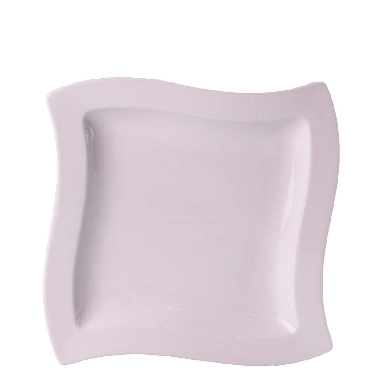 Тарілка плоска квадратна з порцеляни 21 см біла HP609