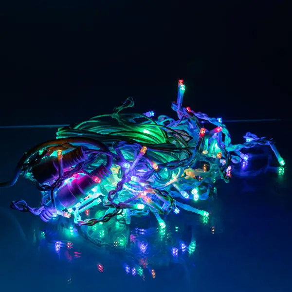 Вулична гірлянда Бахрома 12 м 200 LED білий провід Мультиколор 12MWML