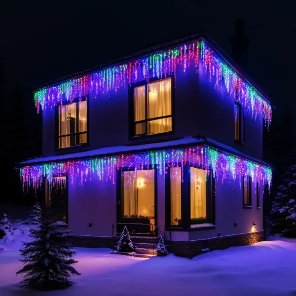 Вулична гірлянда Бахрома 25 м 405 LED гірлянда штора білий провід Багатобарвність 25MWML