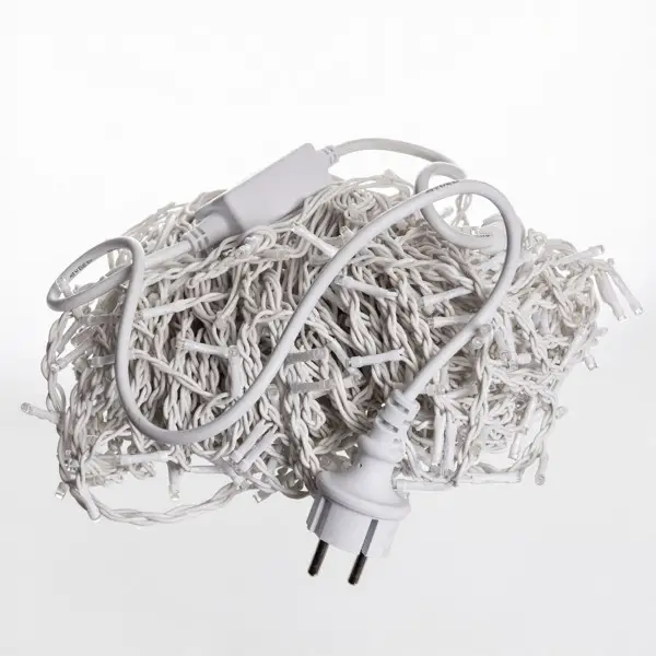 Вулична гірлянда Бахрома 25 м 405 LED гірлянда штора білий провід Синій 25MWBL