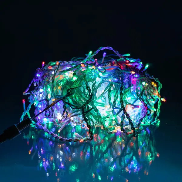 Вулична гірлянда Бахрома 36 м 600 LED білий провід Мультиколір 36MWML