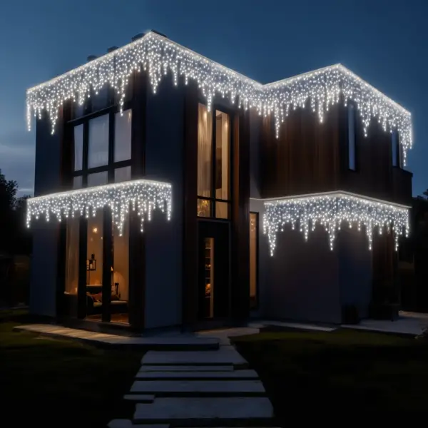 Вулична гірлянда Бахрома 50 м 600 LED білий провід Білий 50MWW