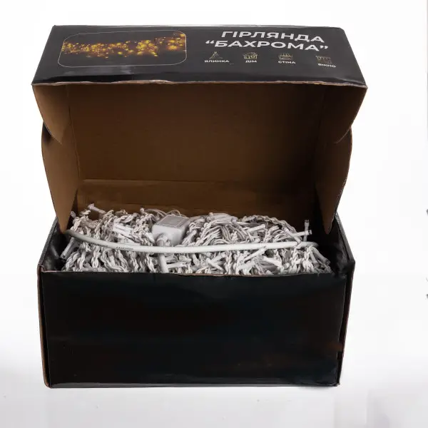 Вулична гірлянда Бахрома 50 м 600 LED білий провід Синій 50MWBL