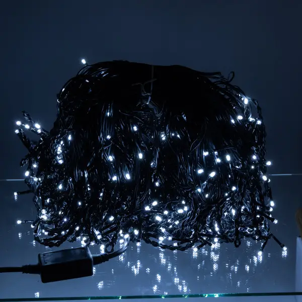 Вулична гірлянда Бахрома 50 м 840 LED чорний провід Білий 50MBW