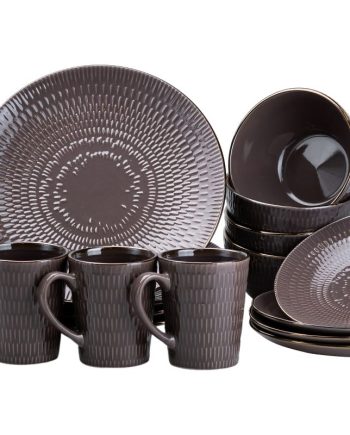 Столовий сервіз тарілок та чашок на 4 персони порцелянаовий • чашки 400 мл HP20344