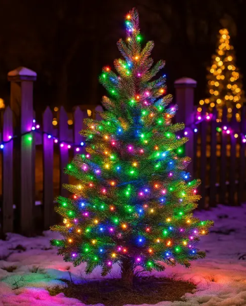 Гірлянда Нитка вулична 30 м 300 LED білий провід Мультиколір CF300L30MWML