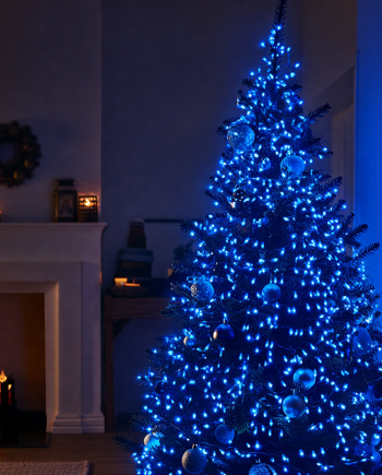 Гірлянда Нитка вулична 30 м 300 LED білий провід Синій CF300L30MWBL