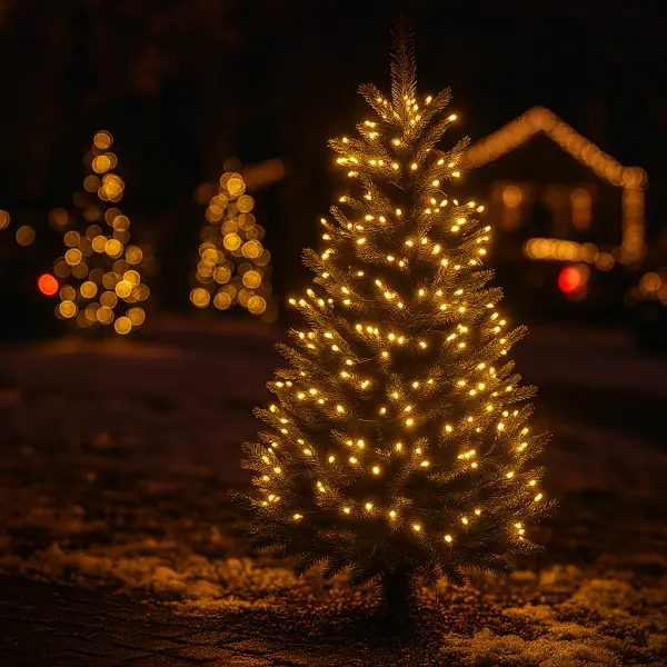 Гірлянда Нитка вулична 30 м 300 LED білий провід Жовтий CF300L30MWY