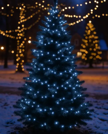 Гірлянда Нитка вулична 30 (м) 300 LED чорний провід Білий CF300L30MBW