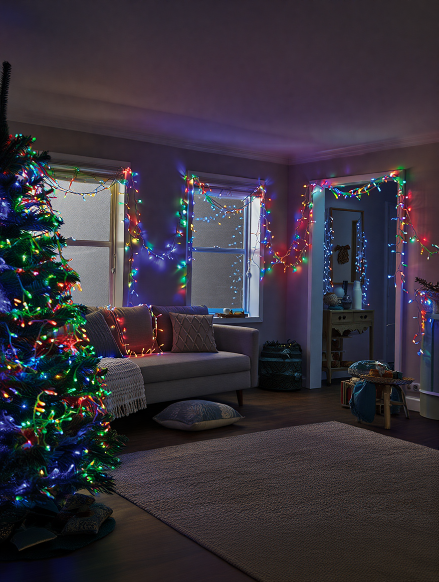 Гірлянда Різдвяна фея вулична 50 м 500 LED білий провід Мультиколір CF500L50MWML