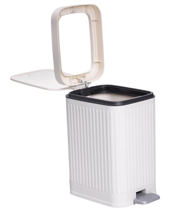 Відро для сміття з педаллю 5л відро для сміття з кришкою і педаллю Білий HP-45-11BE