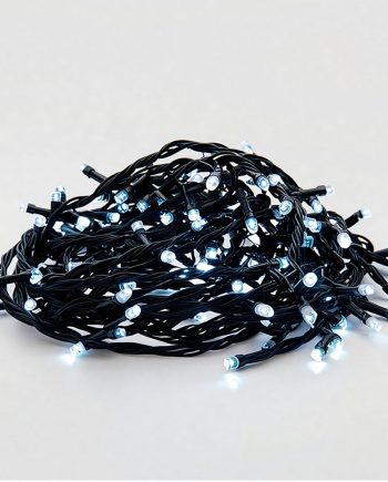 Новорічна гірлянда кімнатна нитка 22 м 220 LED чорний провід Білий W220LED22MBW