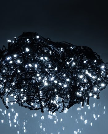 Новорічна гірлянда вулична Бахрома 36 м 600 LED чорний провід Білий 36МBW